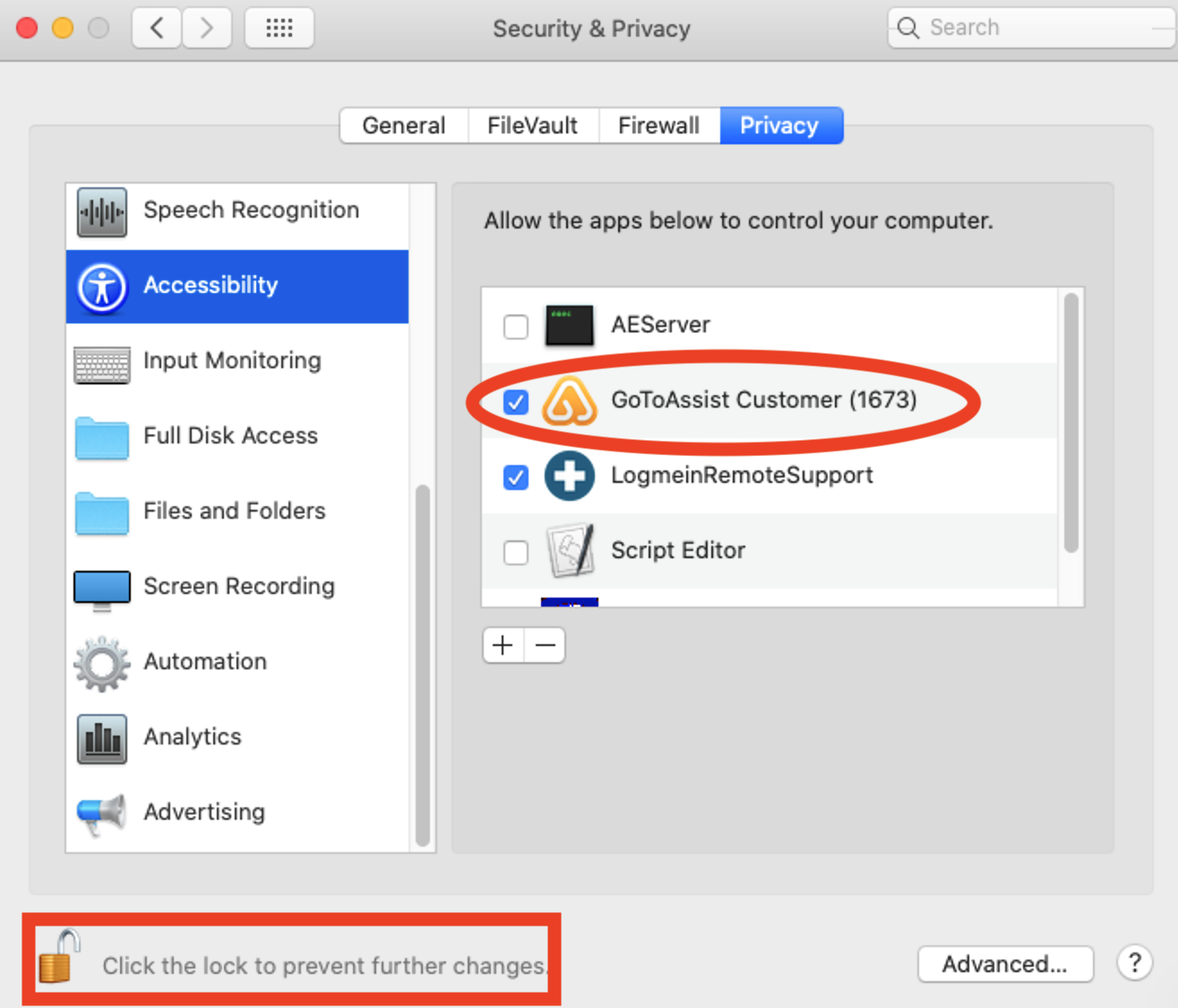 Mac Allow The Apps Below To Control Your Computer